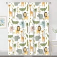 thumbnail image 1 of Baby Boy Safari Animal Curtains 52W X 84H Inch Rod Pocket Kids Room Decor Woodland Jungle Cartoon Lion Elephant Printed for Nursery Playroom Living Room Bedroom Window Drapes Fabric 2 Panels, 1 of 6