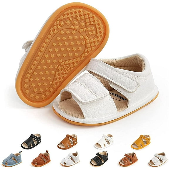 Baby Boy Sandals Summer Anti-Slip Rubber Sole First Walkers Shoes Infant Sandals for Toddler Girls(0-18 Months)