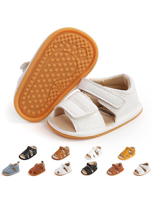 Baby Boy Sandals Summer Anti-Slip Rubber Sole First Walkers Shoes Infant Sandals for Toddler Girls(0-18 Months)