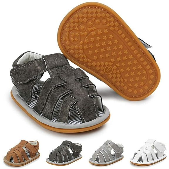 Baby Boy Sandals Summer Anti-Slip Rubber Sole First Walkers Shoes Infant Sandals for Toddler Girls(0-18 Months)