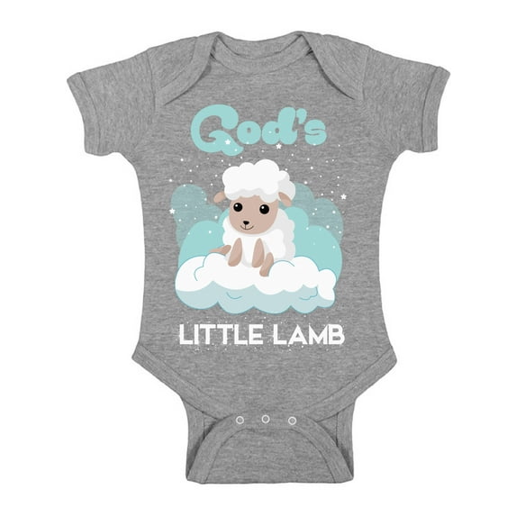 Baby Boy Shirts - NB 6M 12M 18M 24M - God's Little Lamb Romper