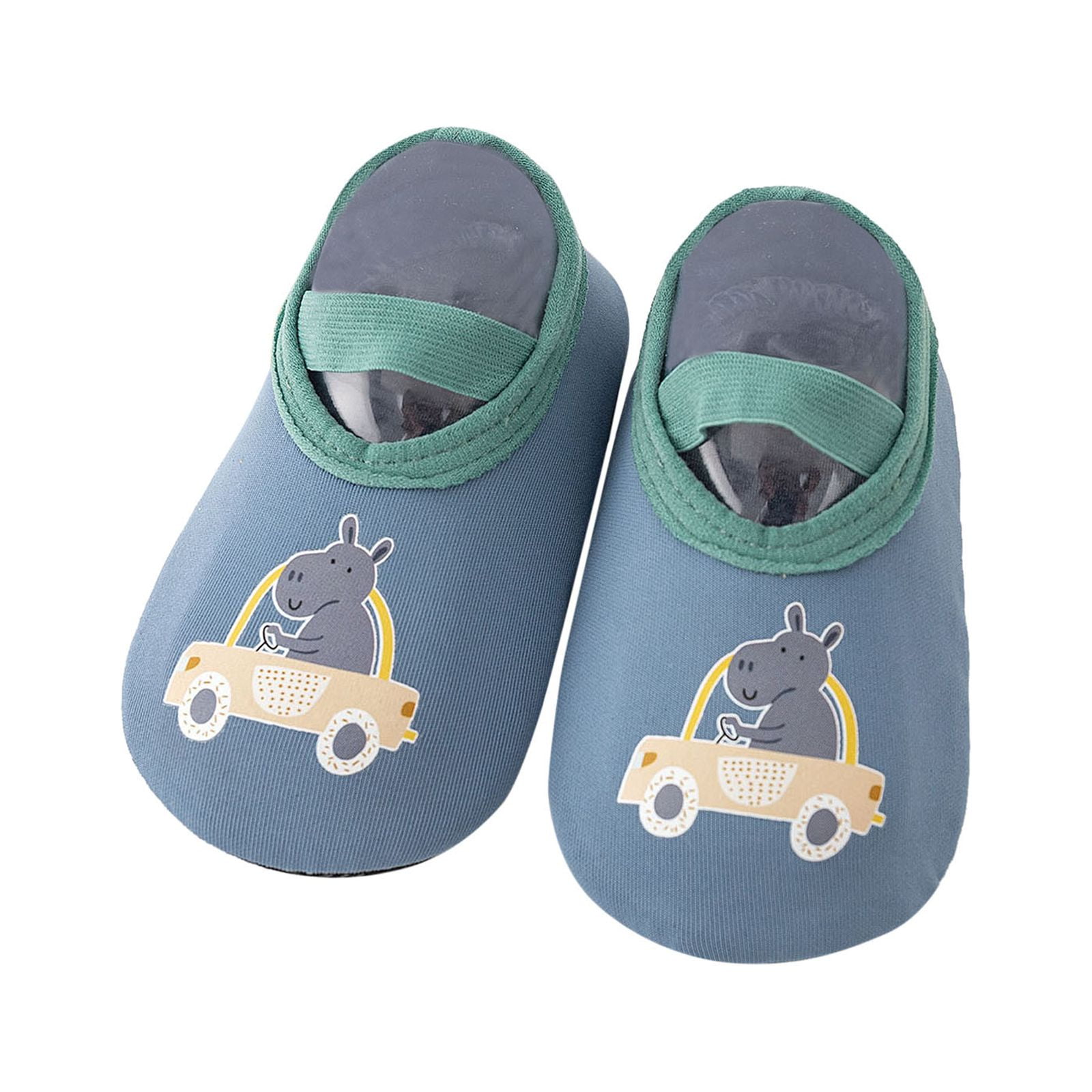 Baby Boy Shoes Size 4C Children Toddler Shoes Spring and Summer Boys and Girls Flat Bottoms Slip on Soft and Comfortable Cartoon Animal Car Patterns