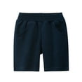thumbnail image 1 of Baby Boy Shorts Elastic Waist Solid Color Cotton Jogger Shorts Active Pull-On Knit Shorts Summer Short Pants Clothing Navy,2-3 Years, 1 of 3