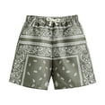 thumbnail image 1 of Baby Boy Shorts Kids Toddler Summer Elastic Waist Causal Shorts Breathable Lightweight Cashew Print Beach Shorts Baggy Shorts Grey 3 Years-4 Years, 1 of 2