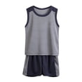 thumbnail image 1 of Baby Boy Sleepwear Set Hero Tee Shorts 18-24 Months 2-3 Years 3-4 Years Skin Friendly Breathable Lightweight Fabric Stretchy Band Daily Wear Easy Care (7-8 Years,Grey), 1 of 6