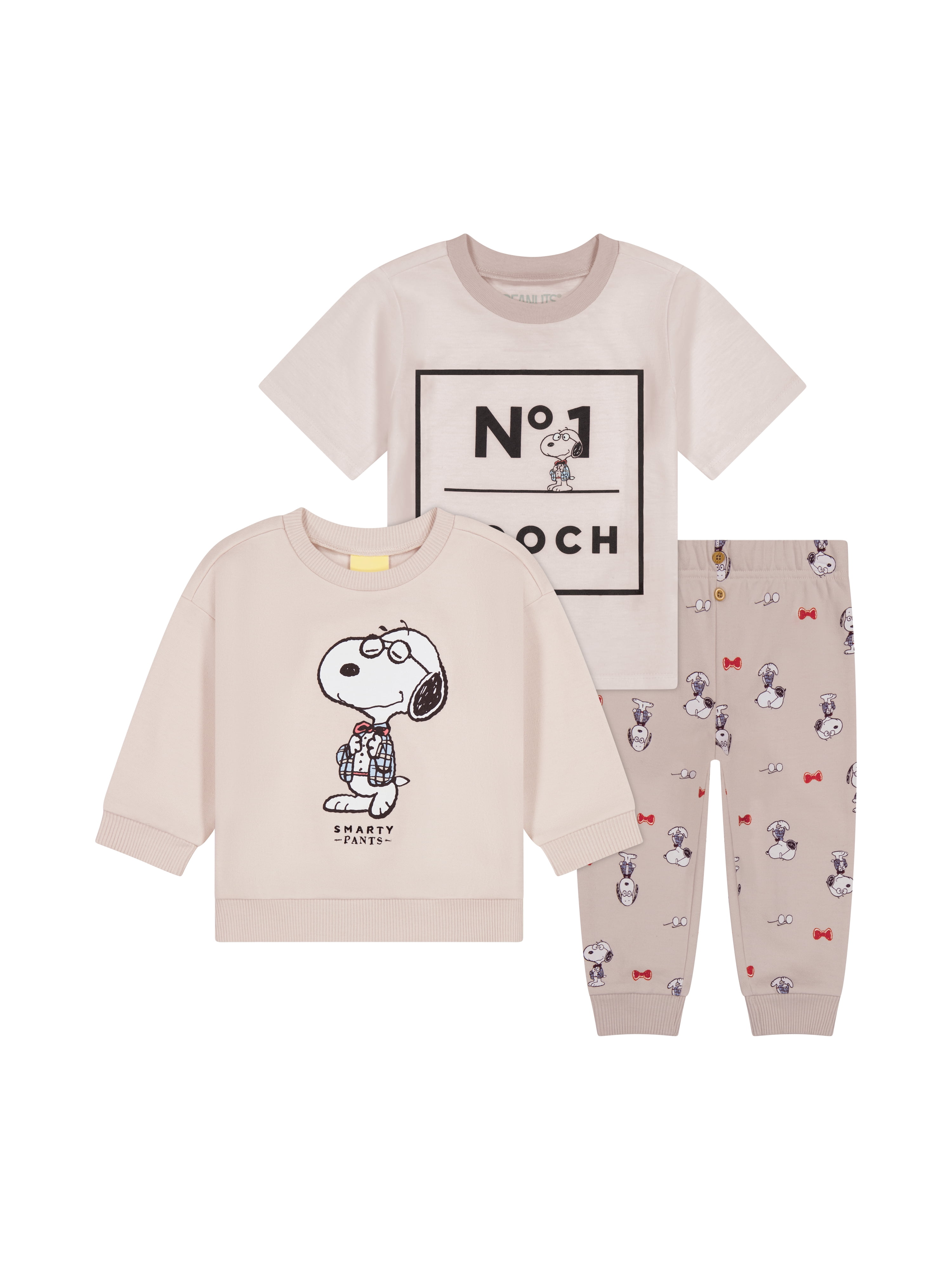 Baby Boy Snoopy Jogger, 3-Pack, Sizes 0-24 Months