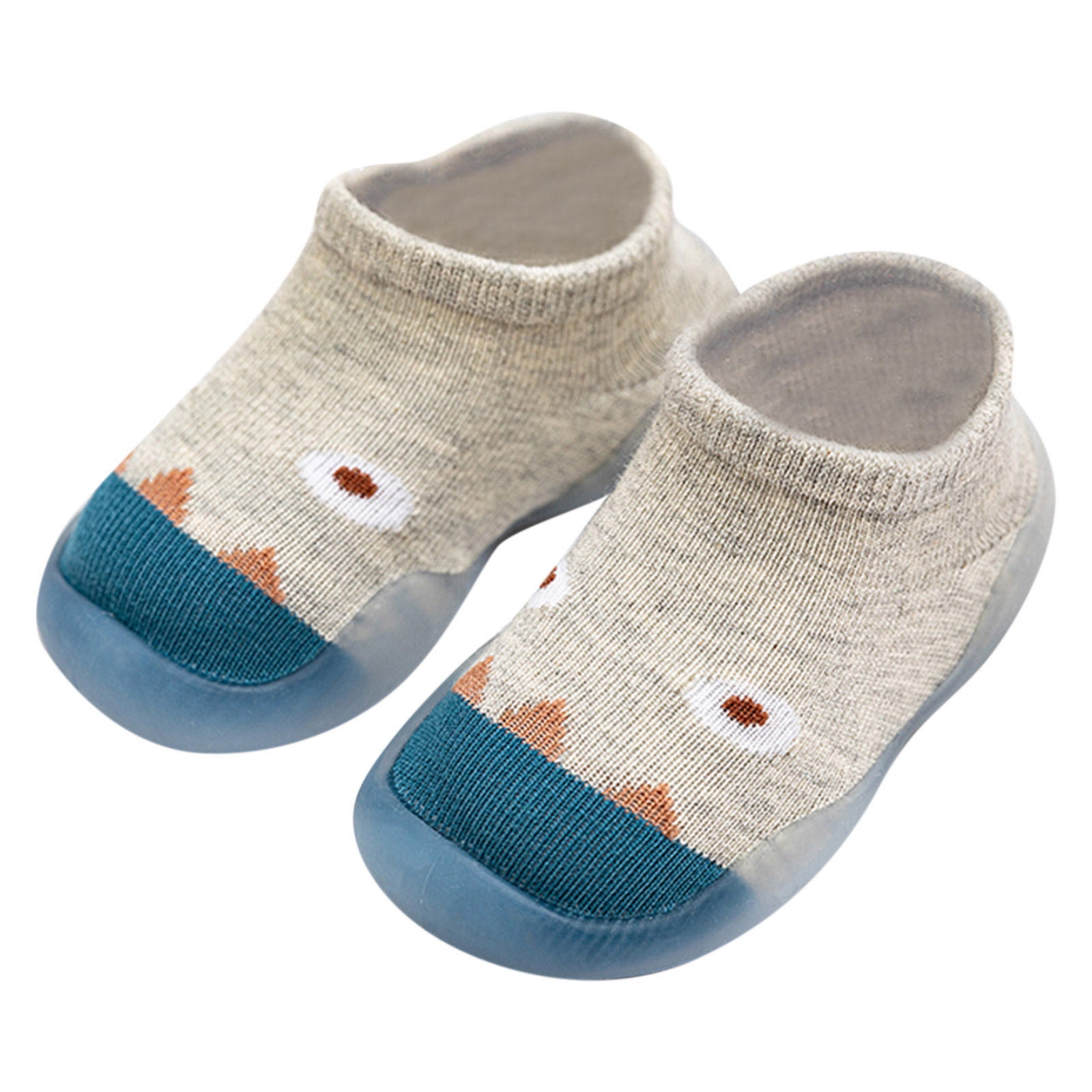 Baby Boy Sock Shoes Animal Rubber Sole NonSkid Indoor Slipper Infant