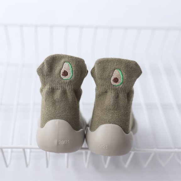 Toddler Sock Shoes Non- Indoor Walking Sock Shoes Indoor Warm Knit Soft Sole Rubber Cotton Toddler Shoes Birthday Gifts for Boys Girls
