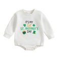 Baby Boy St Patrick's Day Outfit Letter Shamrock Print Long Sleeve