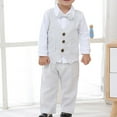thumbnail image 1 of Baby Boy Suit Formal Gentleman Outfit with Pants and Bowtie Wedding Birthday Party Tuxedo, 1 of 4