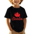 thumbnail image 1 of Baby Boy Summer Clothes Canada Day Theme Maple Leaf Print Children Boys and Girls Casual Trendy Short Sleeved T Shirt Toddler T Shirts Black 3 Years-4 Years, 1 of 4