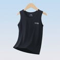 thumbnail image 1 of Baby Boy Summer Clothes Children's Summer Solid Lightweight Plain Round Neck Sleeveless Tank Top Breathable Soft Vest Toddler T Shirts Black 13 Years-14 Years, 1 of 3