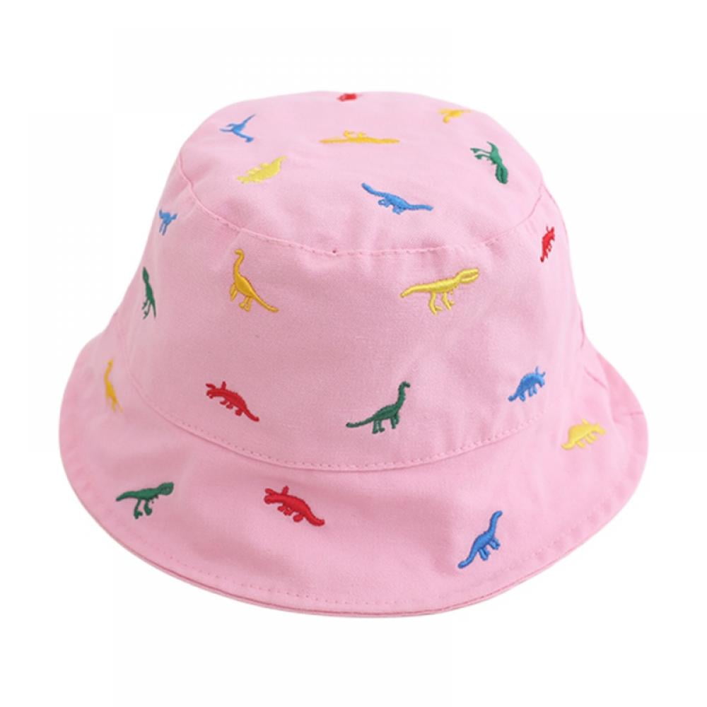 1-5 Years Cartoon Printing Baby Bucket Hat Cotton Breathable Kids Fisherman  Hat Infant Toddle Sun Hat with Drawstring Baby Cap