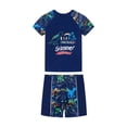 thumbnail image 1 of Baby Boy Swimming Suit Boys Girls Summer Two Piece Rash Guard Swimsuits Kids Cartoon Printed Short Sleeve Sunsuit Swimwear Sets,3-4 Years, 1 of 5
