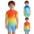 thumbnail image 1 of Baby Boy Swimsuit Boys Girls Gradient Fluorescent Pineapple Print One Piece Swimsuit for Summer Blue 6-7 Years, 1 of 8