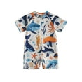 thumbnail image 1 of Baby Boy Swimsuit Rash Guard Shirts Toddler Boy Zipper Swimwear Infant One Piece Bathing Suit, 1 of 6