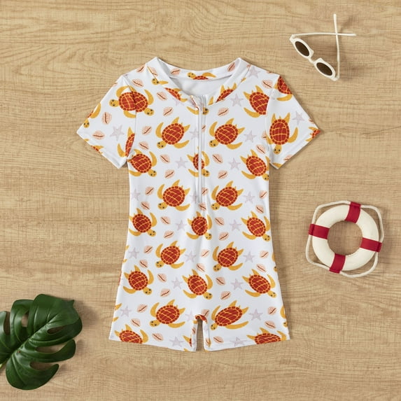 Baby Boy Swimsuit Size 3-6M Cartoon Dinosaur Print with Zipper One ...