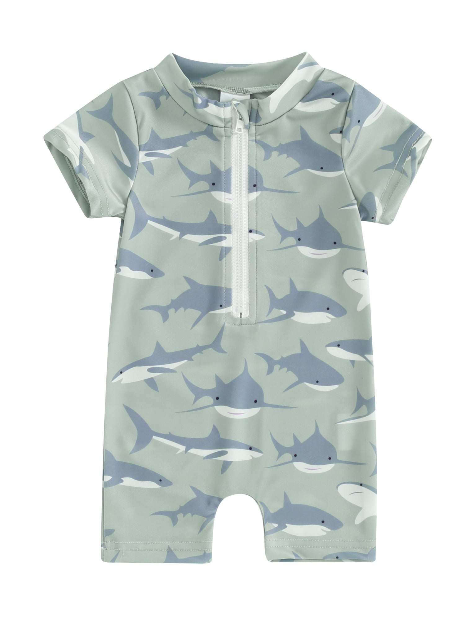 Baby Boy Swimsuit Toddler One Piece Zipper Bathing Suit Infant Rash