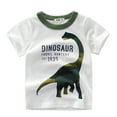 thumbnail image 1 of Baby Boy T Shirts Toddler Kids Baby Boys Camouflage Dinosaur Short Sleeve Crewneck T Shirts Tops Tee Clothes For 1-7 Years Boys' Tops, Tees & Shirts White,2-3 Years, 1 of 3