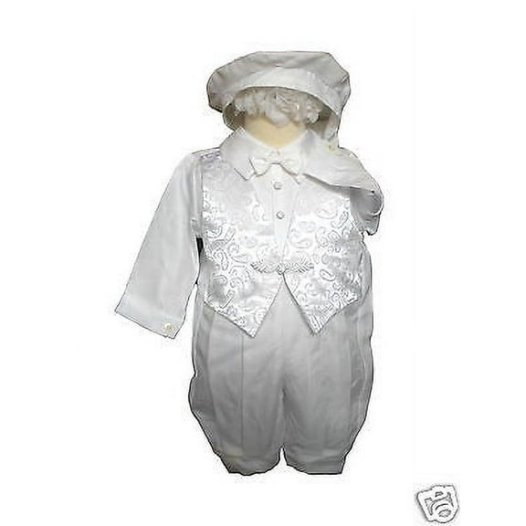 Baby Boy & Toddler Baptism Christening Romper Gown Suit Outfits white size:0-30M
