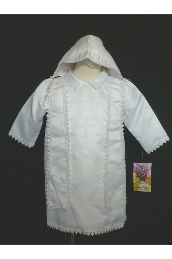 Baby Boy Toddler Christening Baptism Gown White size New Born to 24 Months