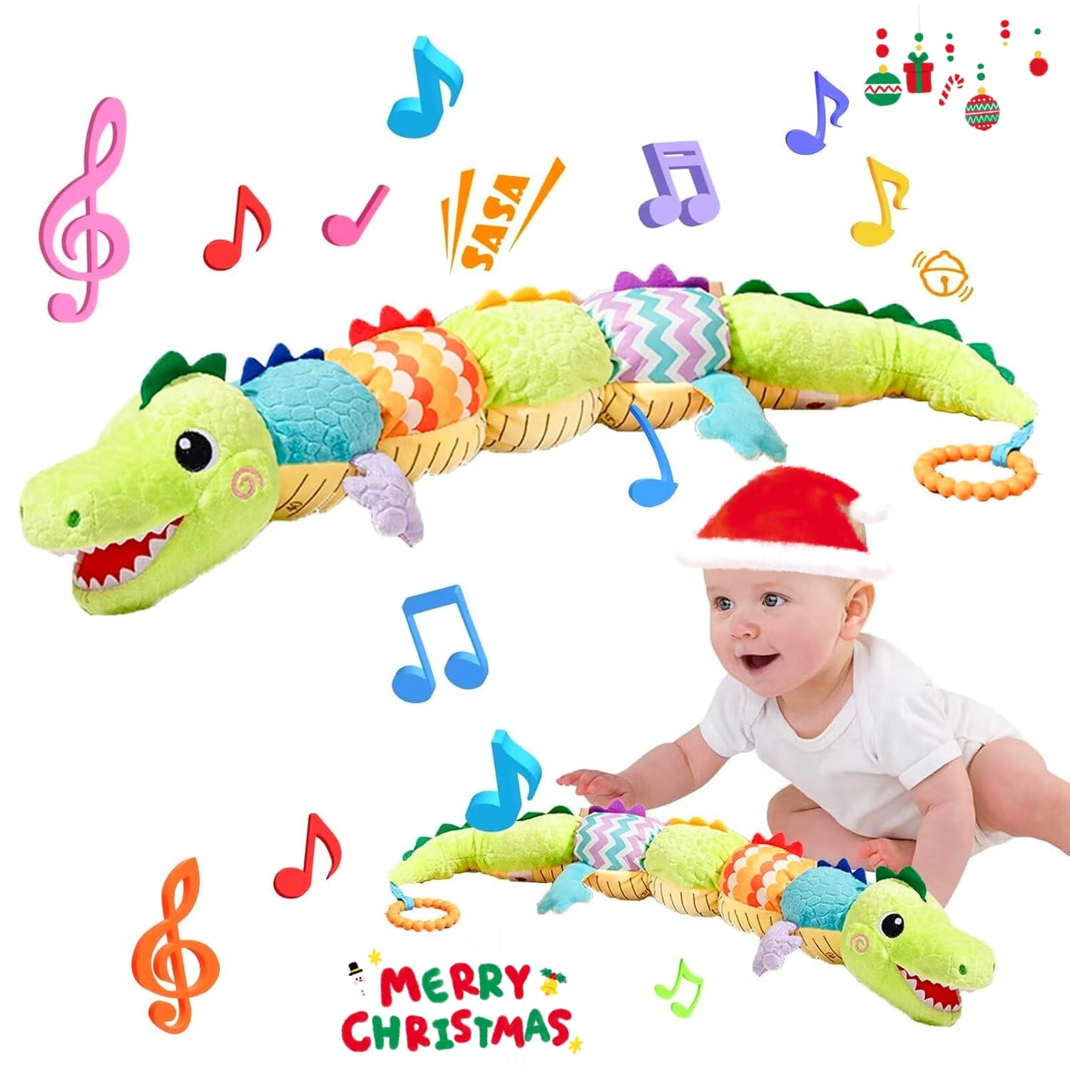 Baby Boy Toys for 0 3 6 9 12 Months, Soft Tummy Time Toy with Multi Textures,Rattle,Crinkle,Newborn Baby Stuffed Animal Toy, Baby Gift,Caterpillar
