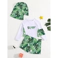 thumbnail image 1 of Baby Boy Tropical & Letter Graphic Raglan Sleeve Swimsuit, 1 of 5