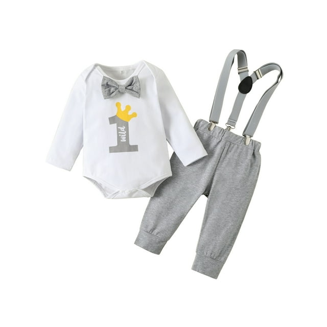 Baby Boy Wild One Birthday Clothes 1 Year Old Gift Clothes Bowtie
