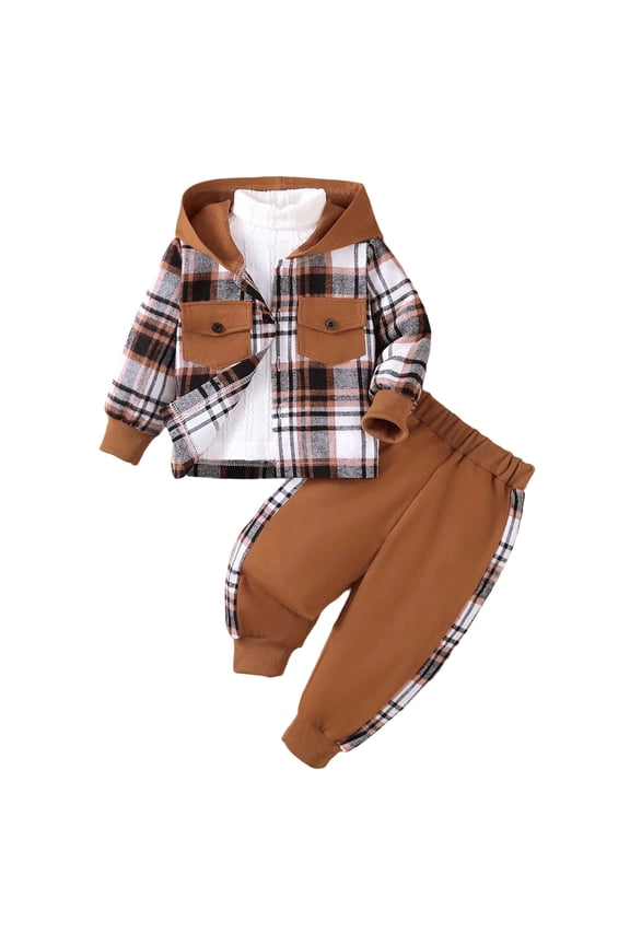 Baby Boy Winter Clothes 3-4 Years Kids Sweatsuit Boys Clothes Boy Outfits 2-Piece Long Sleeve Hoodie and Camouflage Pants Boys Fall Winter Clothes
