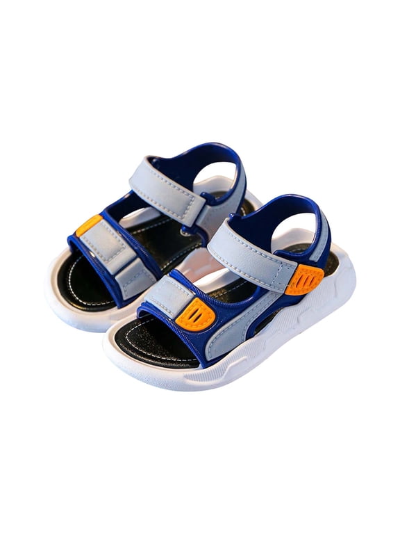 Baby Boy Shoes Sandal Summer Sport Beach Sandals Summer Middle And Big Boys Outdoor Non-slip Soft-soled Beach Sandals Blue 18-24 Months