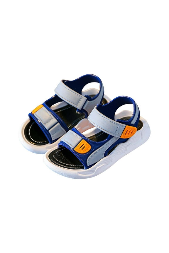 Baby Boy Shoes Sandal Summer Sport Beach Sandals Summer Middle And Big Boys Outdoor Non-slip Soft-soled Beach Sandals Blue 18-24 Months