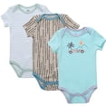 thumbnail image 1 of Baby Boy's 3-Pack Long-Sleeve Kimono Bodysuit Set -Side Snap Onesie Infant Bundle, 1 of 7