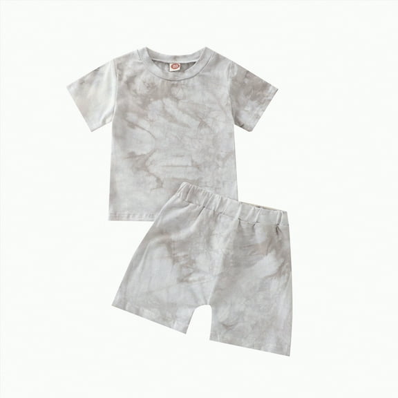 Baby Boy's Clothing Boy Clothes Kids Summer Cotton Elastic Printed Sleeveless Training 6 12 18 24Months 2T 3T T shirt Tops Elastic Waist Shorts Sleepwear Outfits 2-Piece