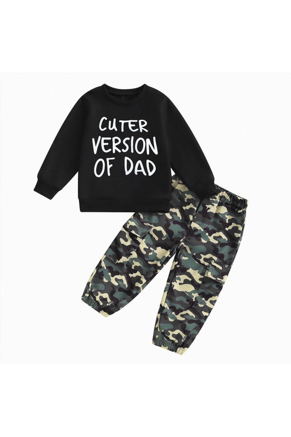 Baby Boy's Clothing Girl Autumn Winter Prints Long Sleeve Stretch Waistband 6M 1T 2T 3T Top Pants Set 2PCS