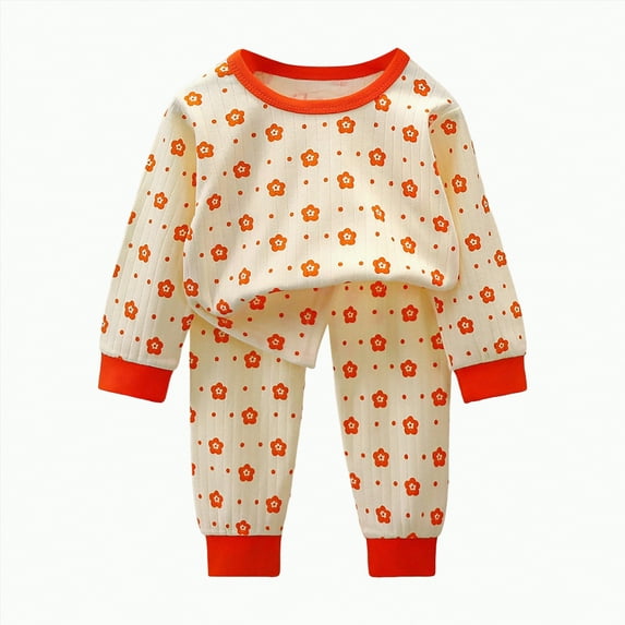 Baby Boy's Clothing Girl Spring Fall Crew Neck Long Sleeve Elastic Waist 3M 6M 12M 18M 24M 2T 3T Sweatshirt Tops and Pants Set 2 Piece