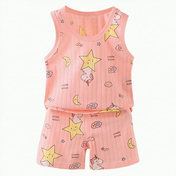 Baby Boy's Clothing Toddler Boys Kids Unisex Spring Summer Waffle Solid Print Sleeveless Training 0 6 12 18 24 Months 2T 3T T-shirt Tops Shorts Outfits School Wear with Elastic Waist Shorts 2PCS Set