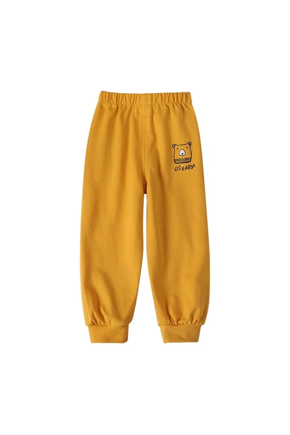 Baby Boy's Pull on Jogger Pants Kids Toddler Girls Sweatpants Cotton Kids Cute 𝐂artoon Elastic Waist Sports Pants