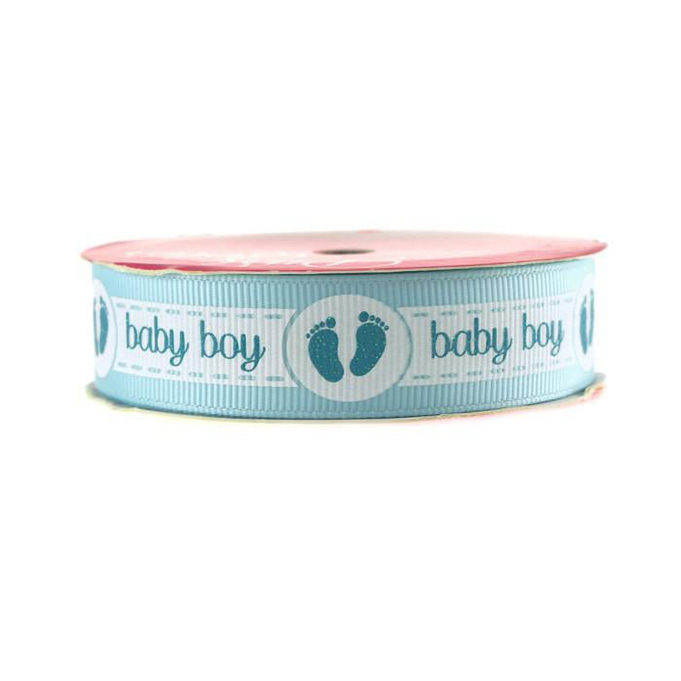 Baby Boy w/ Footprint Grosgrain Ribbon, 7/8-inch, 3-yard - Walmart.com
