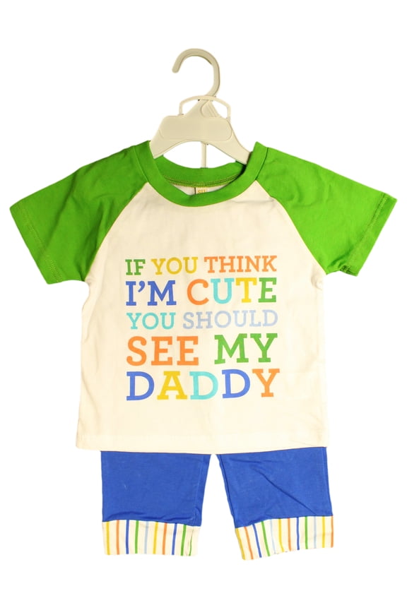 Baby-Boys 12 Months "If You Think I'm Cute You Should See My Daddy" 2-Pc Outfit
