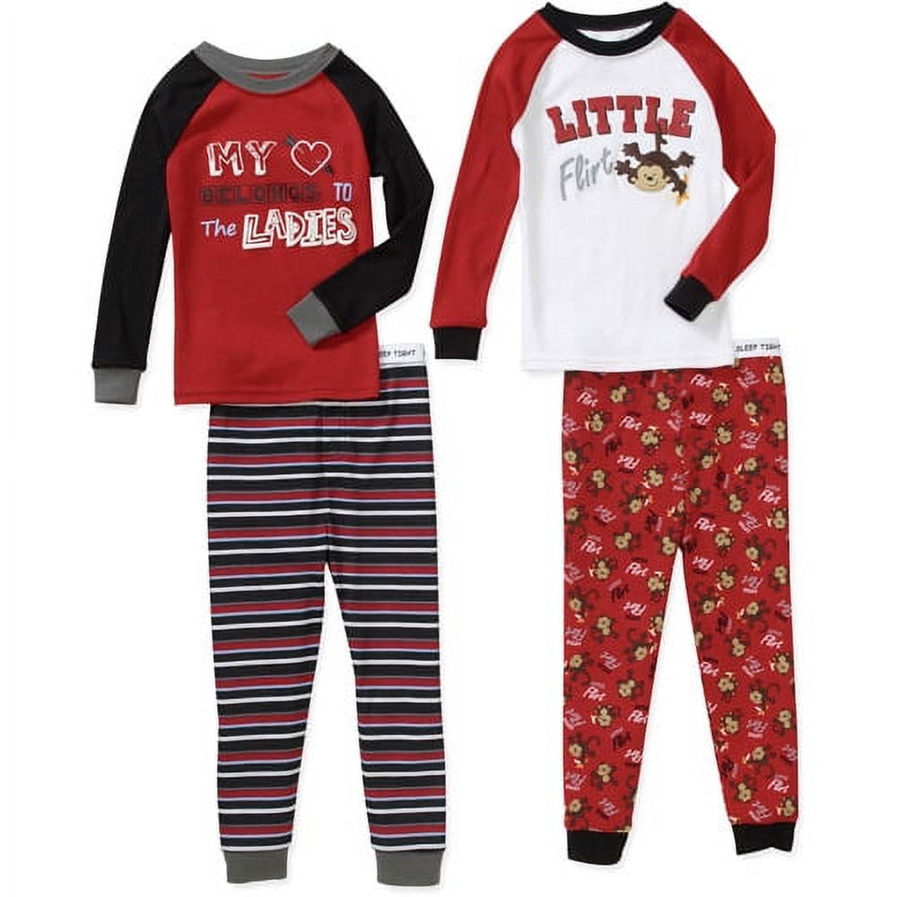 Baby Boys' 4 Piece Valentine Pj Set