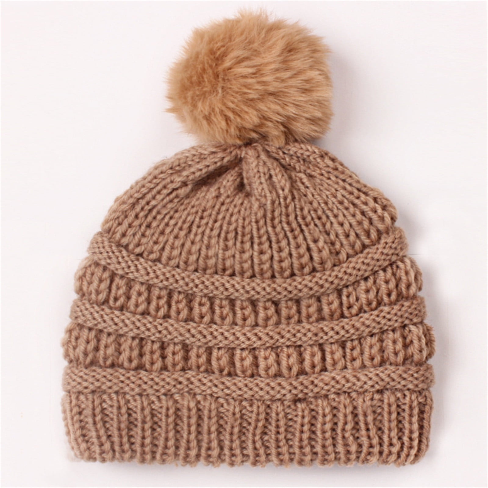 Winter Children's Hat with Beanie for Girl Boy Baby - Yellow