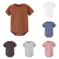 thumbnail image 1 of Baby Boys Bodysuits Soft Short Sleeve Romper for Toddlers Casual Comfortable Everyday Wear Loose Fit Round Neck Outfit Baby Boy Outfit Winter Baby Boys Bodysuit 18 Month Boy Clothes Kw Body Suit 18, 1 of 3