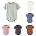 thumbnail image 1 of Baby Boys Bodysuits Soft Short Sleeve Romper for Toddlers Casual Comfortable Everyday Wear Loose Fit Round Neck Outfit Baby Boy Outfit Winter Baby Boys Bodysuit 18 Month Boy Clothes Kw Body Suit 18, 1 of 3