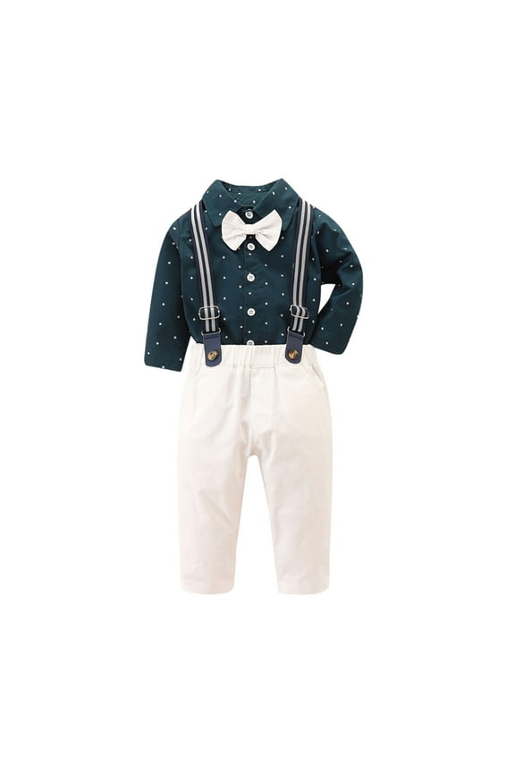 Baby Boys Casual Outfit Sets Kids Boy Clothes Boy Clothes Shirt Tops Suspender Pants Gentleman Holiday Wear