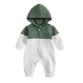 thumbnail image 1 of Baby Boys Clothes 3M 6M 12M 18M Hooded Rompers Toddler Newborn Winter Clothing Long Sleeve Zipper Sweatshirts Jumpsuits, 1 of 8
