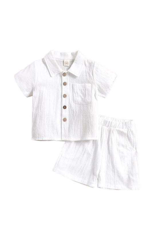 Baby Boys Clothes Set Summer Short Sleeve Gauze T Shirt Tops Short Set Toddler Casual Outfits Baby Beach Essentials
