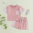 thumbnail image 1 of Baby Boys Clothes Set Toddler Boys Short Sleeve T-Shirt Shorts Summer Outfit 2PCS with Pockets Boys 2 Piece Short Set, 1 of 5