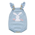 thumbnail image 1 of Baby Boys Easter Outfit Cotton Sleeveless Knitted Cute Rabbit Romper Cute Clothes Spring Summer Clothes for Baby Little Kids 0-3 Months, 1 of 8