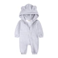thumbnail image 1 of Baby Boys Girl Jumpsuit Hooded Rompers Pure Cotton Onesies Outwear Outfits Newborn Crawl Suit 1 Piece Set for 3M-12M, 1 of 5