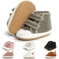 thumbnail image 1 of Baby Boys Girl Lace Up Leather Sneakers Soft Rubber Sole Infant Moccasins Newborn Oxford Loafers Rubber Sole Anti-Slip Toddler Wedding Uniform Dress Shoes 0-18 Months, 1 of 7